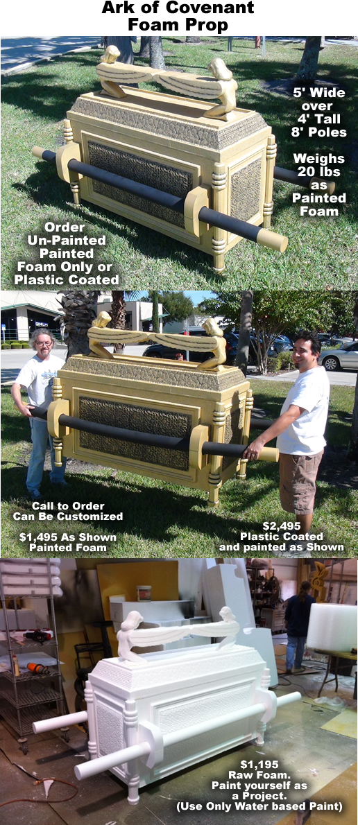 Ark of the Covenant Foam Display Prop. Perfect for events, Church and Temple Displays, Even Retail Displays !