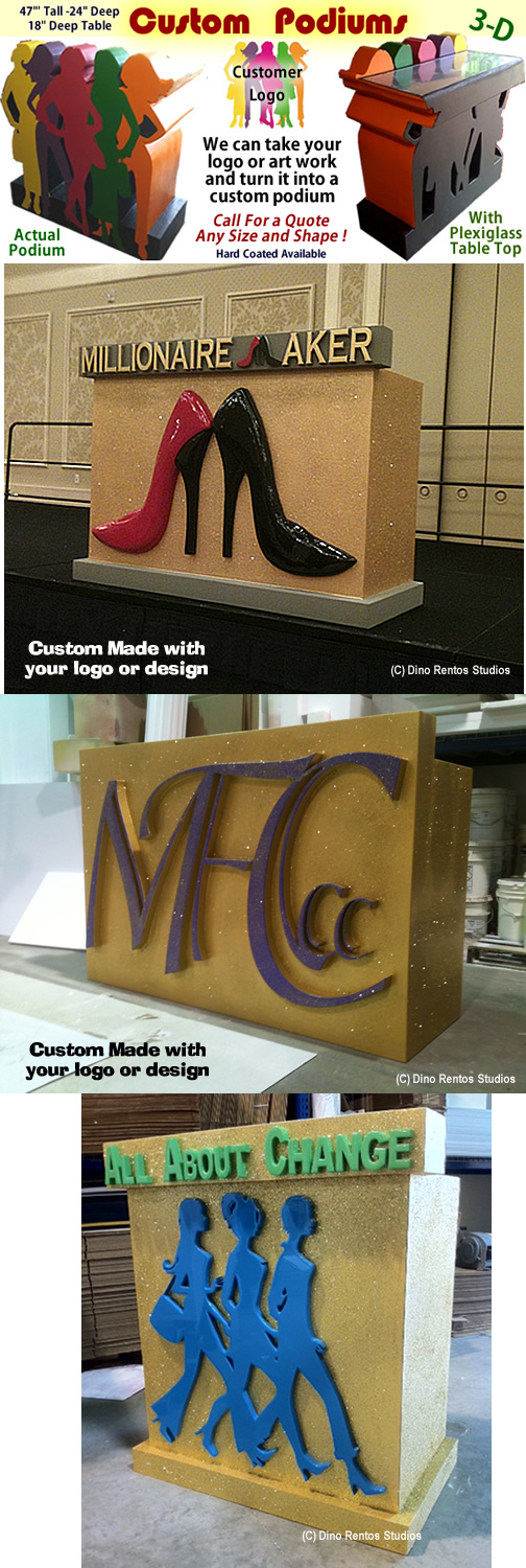 Custom Made Foam Podium Props -Displays