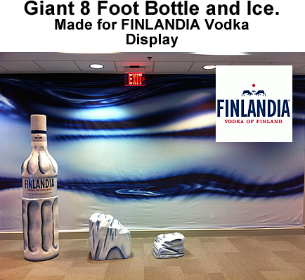 Giant Vodka Bottle Foam Prop for Finlanda Retail Display
