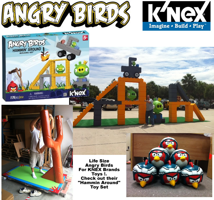 Real Life Angry Birds Set -Scenic sculpture prop