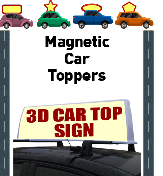Magnetic Car Toppers Custom Graphics
