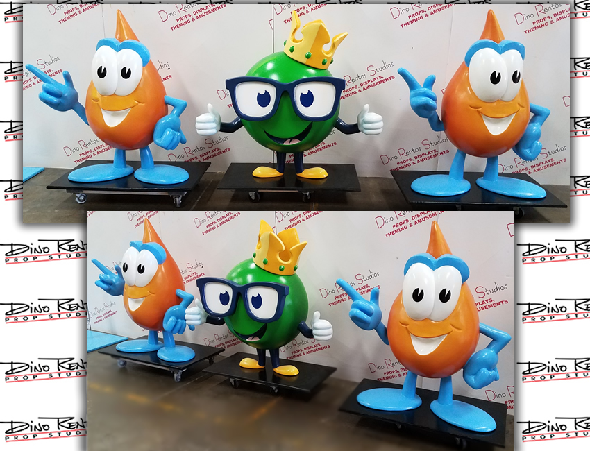 Custom Foam Oil Drip Character Mascot Props for lobby displays