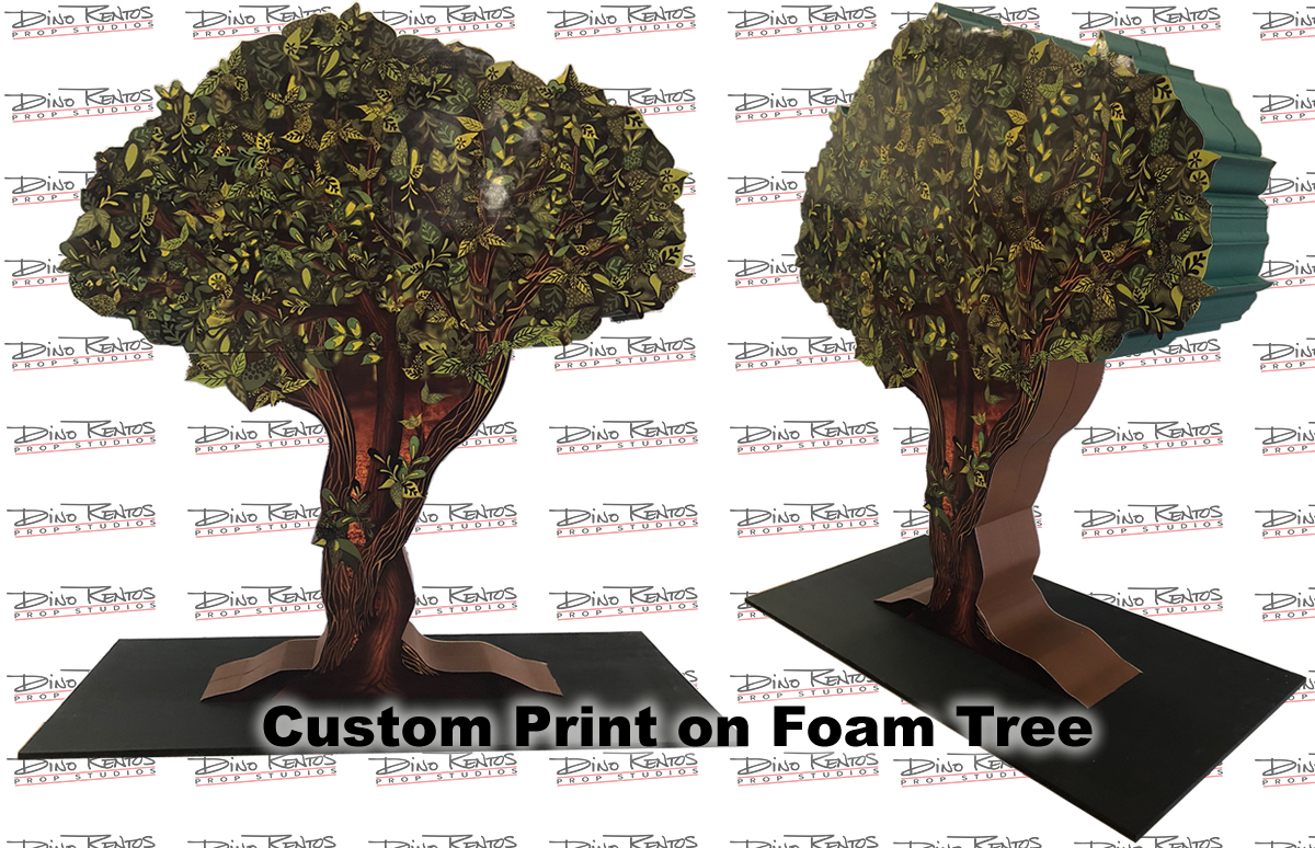 Custom Print on Foam Foam Core Tree Prop for Tradeshow and Corporate Event Displays